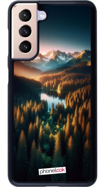 Coque Samsung Galaxy S21 5G - Sunset Forest Lake