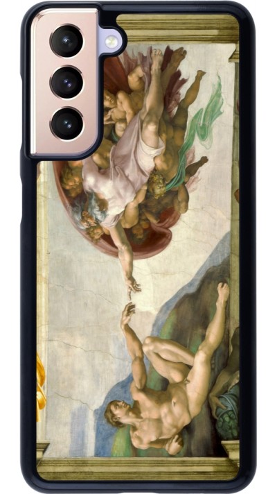Coque Samsung Galaxy S21 5G - Tableau art - La Création d’Adam - Michel-Ange