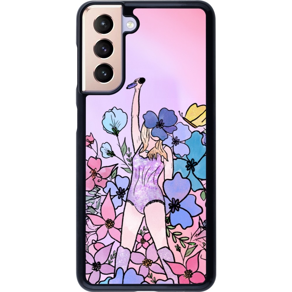 Coque Samsung Galaxy S21 5G - Taylor Swift Sketch - Pink