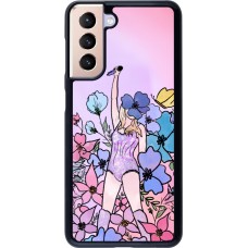 Coque Samsung Galaxy S21 5G - Taylor Swift Sketch - Pink