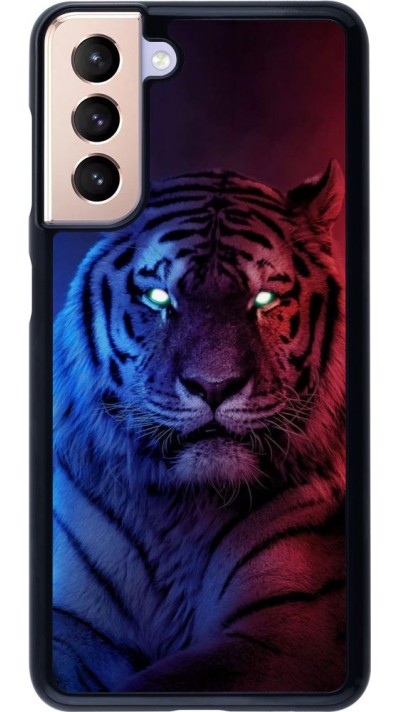 Hülle Samsung Galaxy S21 5G - Tiger Blue Red