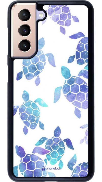 Coque Samsung Galaxy S21 5G - Turtles pattern watercolor