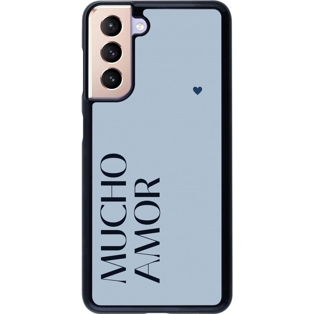 Samsung Galaxy S21 5G Case Hülle - Valentine 2024 mucho amor azul