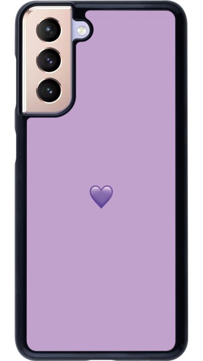 Coque Samsung Galaxy S21 5G - Valentine 2023 purpule single heart