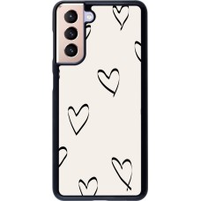 Samsung Galaxy S21 5G Case Hülle - Valentine 2023 minimalist hearts