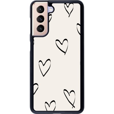 Samsung Galaxy S21 5G Case Hülle - Valentine 2023 minimalist hearts