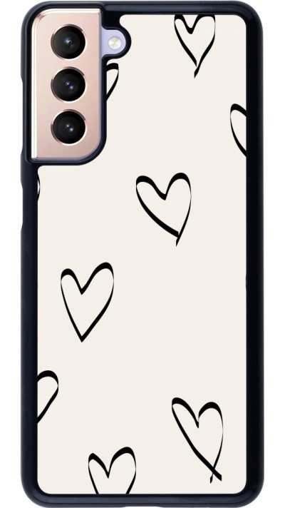 Samsung Galaxy S21 5G Case Hülle - Valentine 2023 minimalist hearts