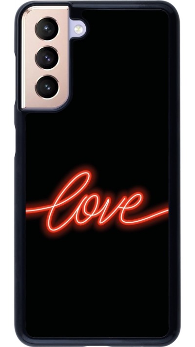 Samsung Galaxy S21 5G Case Hülle - Valentine 2023 neon love