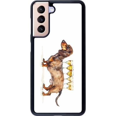 Samsung Galaxy S21 5G Case Hülle - Wine Teckel