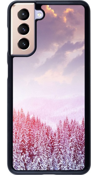 Samsung Galaxy S21 5G Case Hülle - Winter 22 Pink Forest
