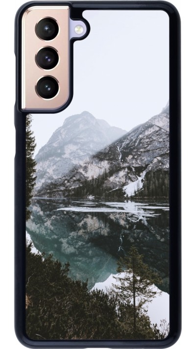 Samsung Galaxy S21 5G Case Hülle - Winter 22 snowy mountain and lake