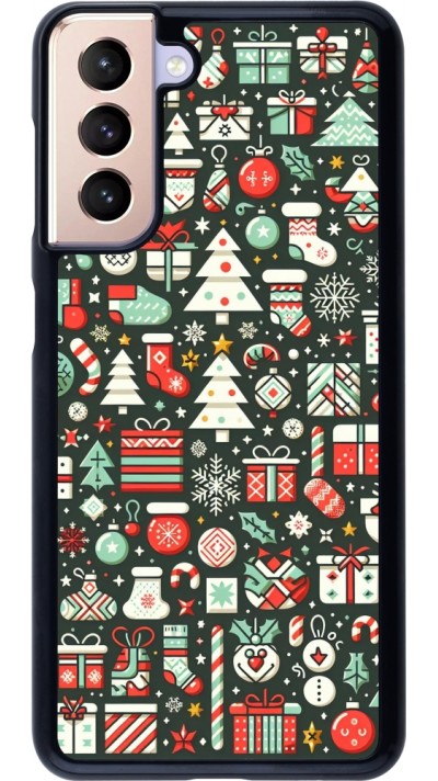 Samsung Galaxy S21 5G Case Hülle - Weihnachten 2023 Flachmuster