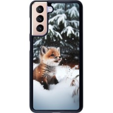 Samsung Galaxy S21 5G Case Hülle - Weihnachten 2023 Fuechslein Tanne