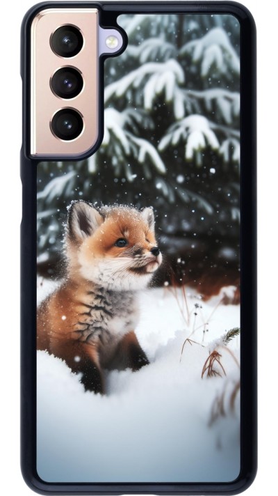 Coque Samsung Galaxy S21 5G - Noël 2023 Renardeau sapin