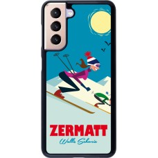 Samsung Galaxy S21 5G Case Hülle - Zermatt Ski Downhill