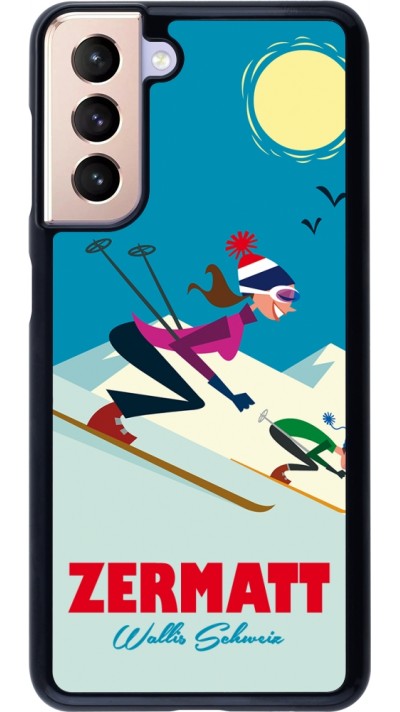 Coque Samsung Galaxy S21 5G - Zermatt Ski Downhill