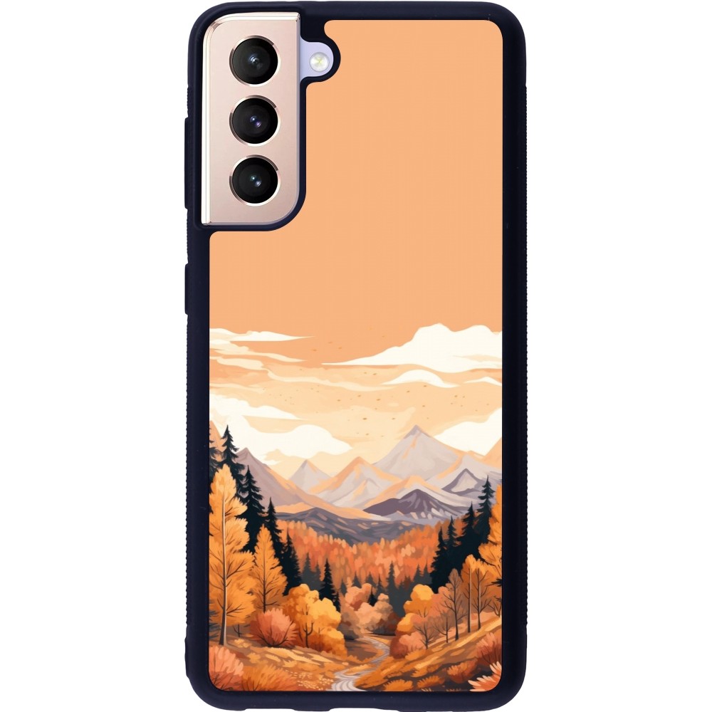 Coque Samsung Galaxy S21 5G - Silicone rigide noir Autumn 25 Mountains