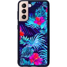 Hülle Samsung Galaxy S21 5G - Silikon schwarz Blue Forest