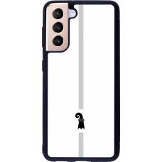 Samsung Galaxy S21 5G Case Hülle - Silikon schwarz Kanton BS weiss