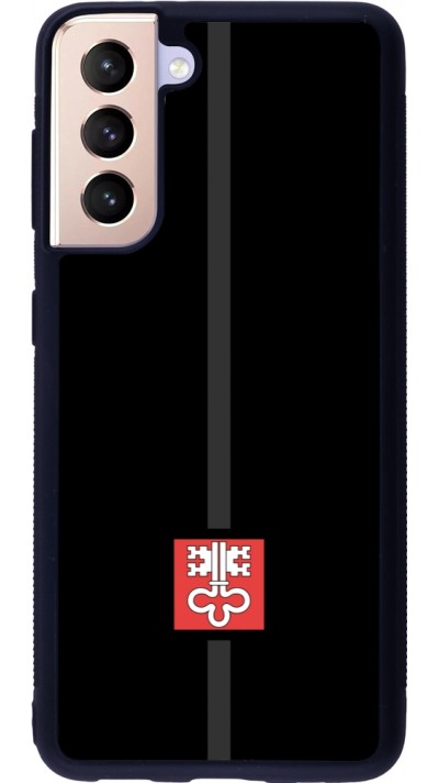 Samsung Galaxy S21 5G Case Hülle - Silikon schwarz Kanton NW schwarz