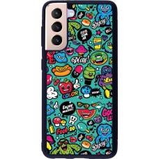 Coque Samsung Galaxy S21 5G - Silicone rigide noir Cartoons old school