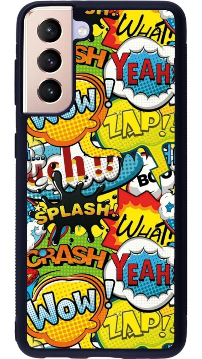Coque Samsung Galaxy S21 5G - Silicone rigide noir Cartoons slogans