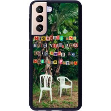 Coque Samsung Galaxy S21 5G - Silicone rigide noir Chairs DTMF