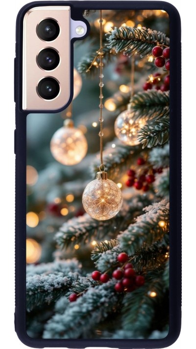 Samsung Galaxy S21 5G Case Hülle - Silikon schwarz Christmas 25 Xmas Decorated Tree