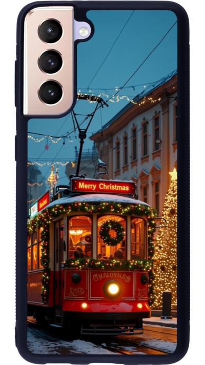 Samsung Galaxy S21 5G Case Hülle - Silikon schwarz Christmas 25 Xmas Train
