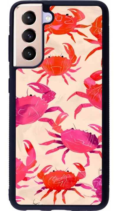 Coque Samsung Galaxy S21 5G - Silicone rigide noir Crabs Paint