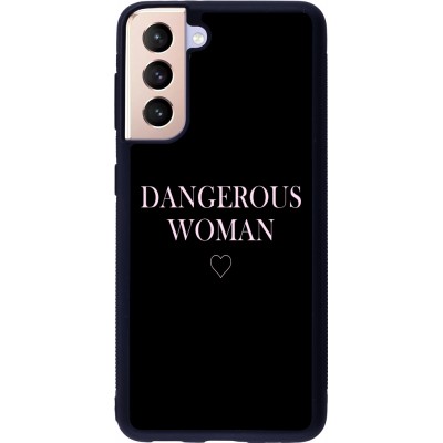 Hülle Samsung Galaxy S21 5G - Silikon schwarz Dangerous woman