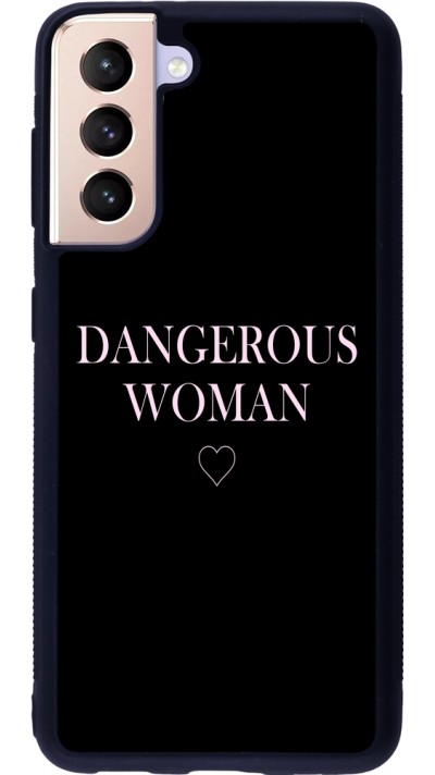 Coque Samsung Galaxy S21 5G - Silicone rigide noir Dangerous woman