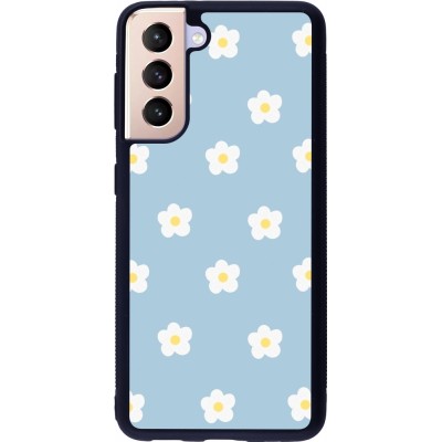 Samsung Galaxy S21 5G Case Hülle - Silikon schwarz Easter 2024 daisy flower
