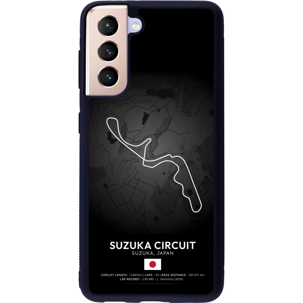 Samsung Galaxy S21 5G Case Hülle - Silikon schwarz F1 Track 2025 Japan