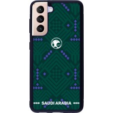Coque Samsung Galaxy S21 5G - Silicone rigide noir Maillot de football Arabie saoudite 2026 personnalisable