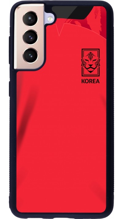 Samsung Galaxy S21 5G Case Hülle - Silikon schwarz Südkorea 2022 personalisierbares Fussballtrikot
