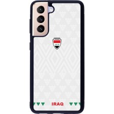 Coque Samsung Galaxy S21 5G - Silicone rigide noir Maillot de football Irak 2026 personnalisable