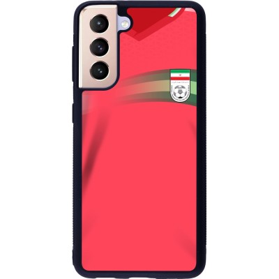 Coque Samsung Galaxy S21 5G - Silicone rigide noir Maillot de football Iran 2022 personnalisable