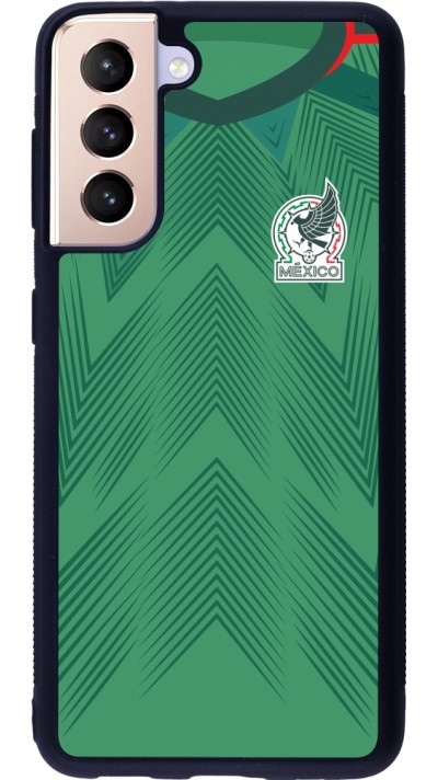 Samsung Galaxy S21 5G Case Hülle - Silikon schwarz Mexiko 2022 personalisierbares Fussballtrikot