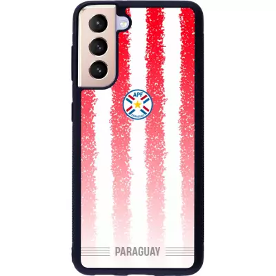 Samsung Galaxy S21 5G Case Hülle - Silikon schwarz Paraguay 2026 personalisierbares Fussballtrikot