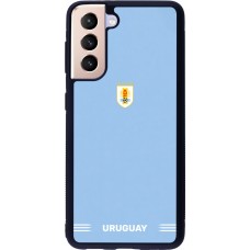 Samsung Galaxy S21 5G Case Hülle - Silikon schwarz Uruguay 2026 personalisierbares Fussballtrikot