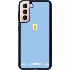Samsung Galaxy S21 5G Case Hülle - Silikon schwarz Uruguay 2026 personalisierbares Fussballtrikot