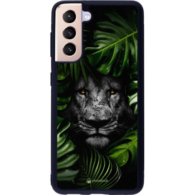 Hülle Samsung Galaxy S21 5G - Silikon schwarz Forest Lion