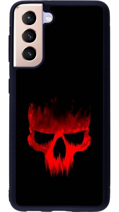 Samsung Galaxy S21 5G Case Hülle - Silikon schwarz Halloween 2023 scary skull