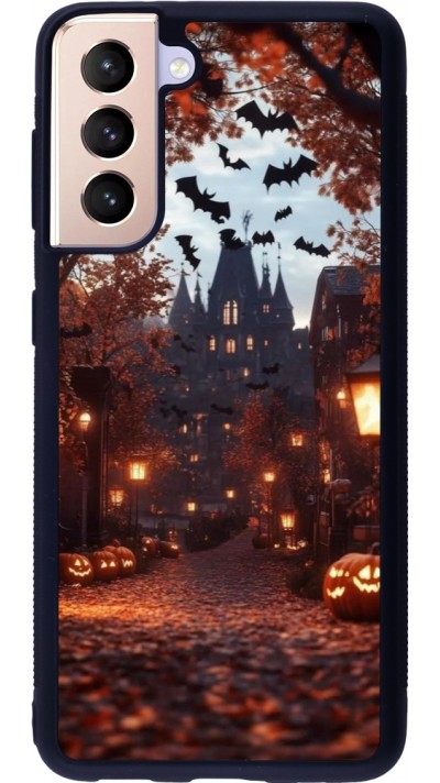 Samsung Galaxy S21 5G Case Hülle - Silikon schwarz Halloween 2025 Haunted house