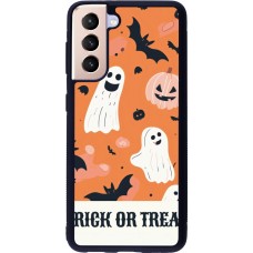 Coque Samsung Galaxy S21 5G - Silicone rigide noir Halloween 2025 Trick or treat