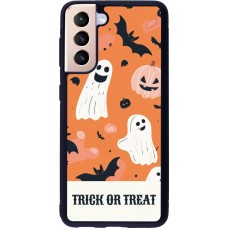 Samsung Galaxy S21 5G Case Hülle - Silikon schwarz Halloween 2025 Trick treat