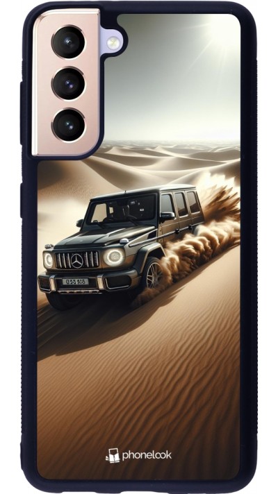 Samsung Galaxy S21 5G Case Hülle - Silikon schwarz Mercedes G Drift Wueste
