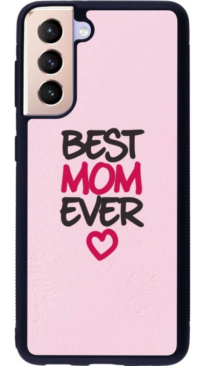 Samsung Galaxy S21 5G Case Hülle - Silikon schwarz Mom 2023 best Mom ever pink