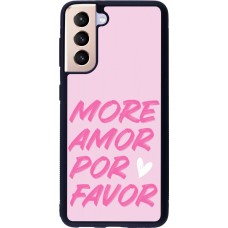 Samsung Galaxy S21 5G Case Hülle - Silikon schwarz More amor porfavor